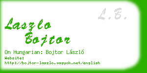 laszlo bojtor business card